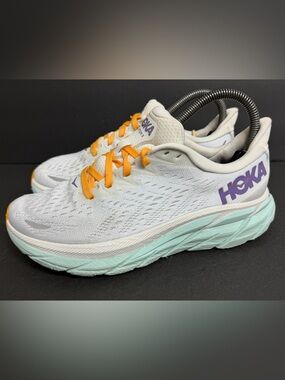 Hoka One One Clifton 8 Blanc De Blanc / White Women’s Size 6B Running Shoes